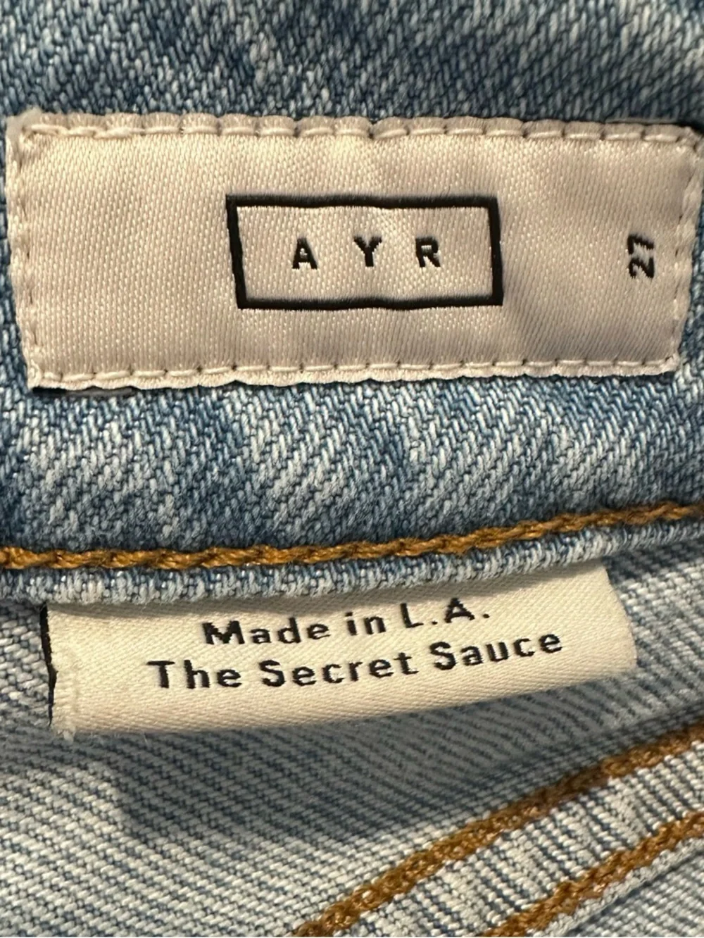 AYR The Secret Sauce Jeans in Hero Baby Light Wash Straight Size 27 R Regular - Picture 8 of 10